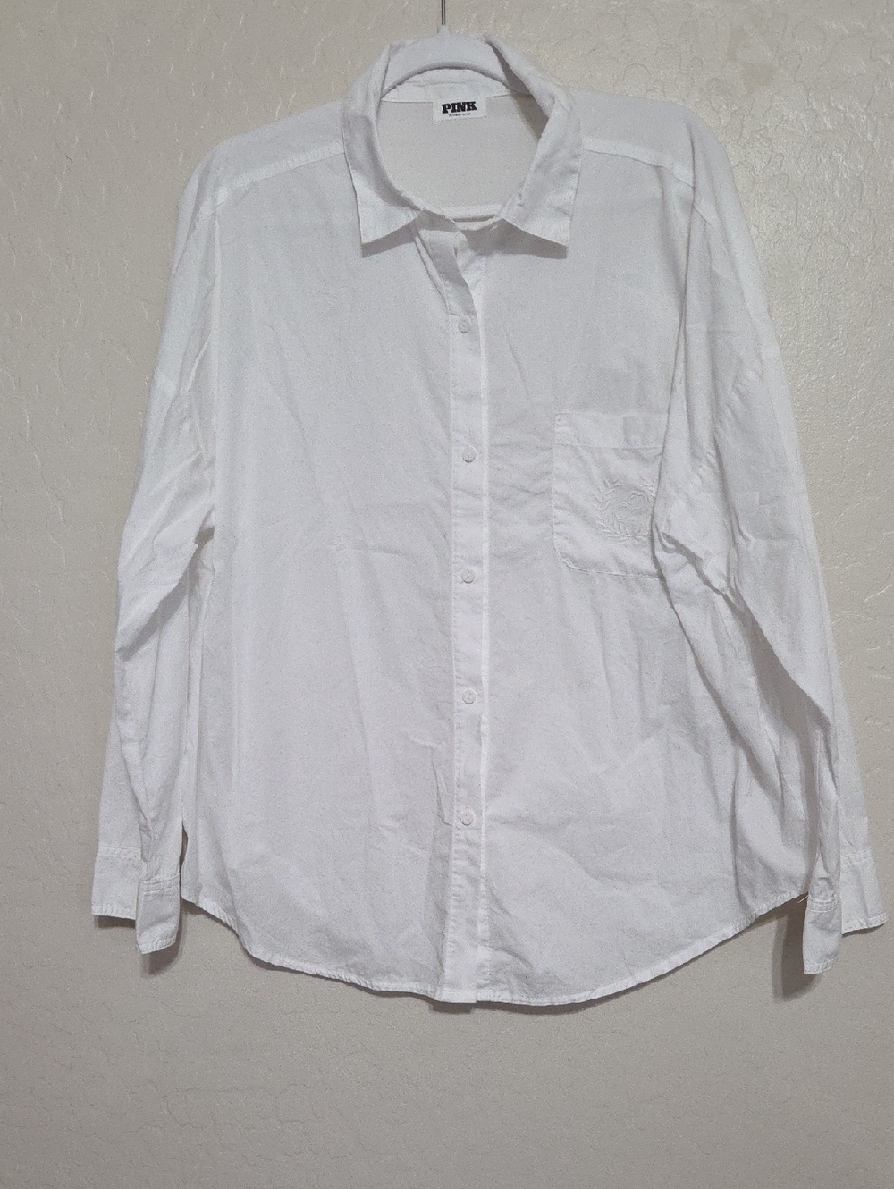 PINK Victoria's Secret White Button-Up Shirt